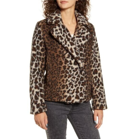 Maralyn & Me Leopard Teddy Jacket - Picture 1 of 8